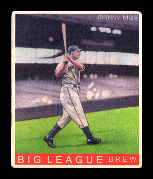 R319-Helmar Big League #211 Johnny MIZE New York Giants HOF