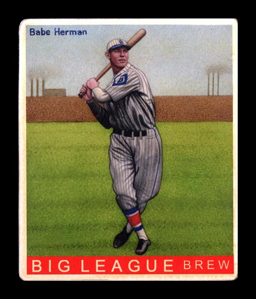 R319-Helmar Big League #263 Babe Herman Brooklyn Dodgers