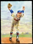 Helmar Original Art: Warren Spahn, Milwaukee Braves, by Natalia