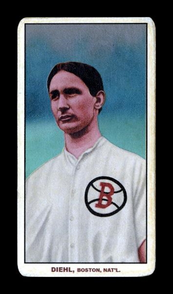 T206-Helmar #114 Ernie Diehl, BOSTON DOVES OF-SS, batted .405 in Toledo Boston Doves