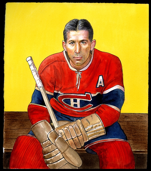 Natalia Original Art: Elmer Lach, Montreal Canadiens