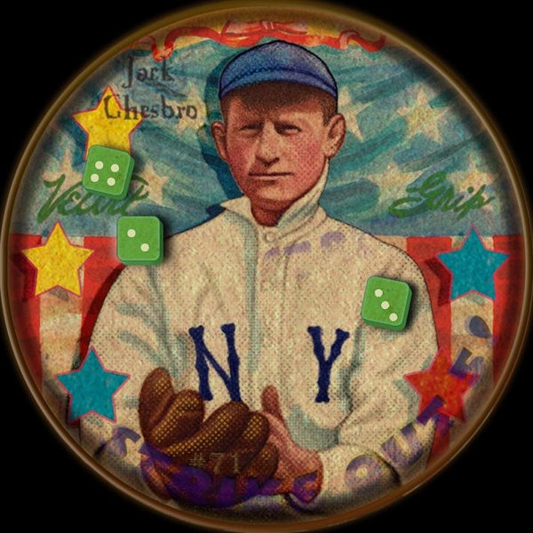 H813-4 Boston Garter-Helmar #71 Jack CHESBRO; 41 wins in 1904 New York Highlanders HOF