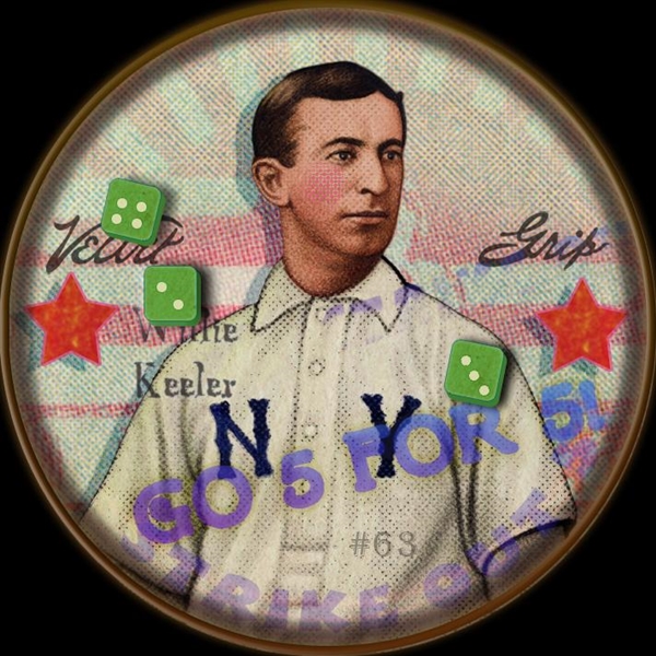 H813-4 Boston Garter-Helmar #63 "Hit em where they aint" Wee Willie KEELER New York Highlanders HOF