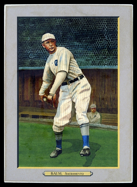 T3-Helmar #14 Charles "Spider" Baum. 302 Wins in Minors; 30 Game Winner in 1915 Sacramento Sacts