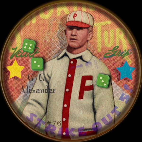 H813-4 Boston Garter-Helmar #76 Grover Cleveland ALEXANDER Philadelphia Phillies HOF