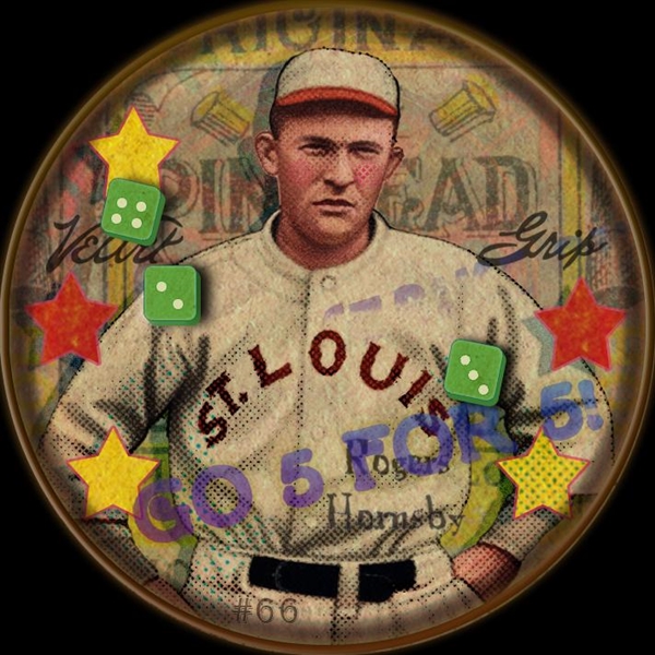 H813-4 Boston Garter-Helmar #66 Rogers HORNSBY St. Louis Cardinals HOF