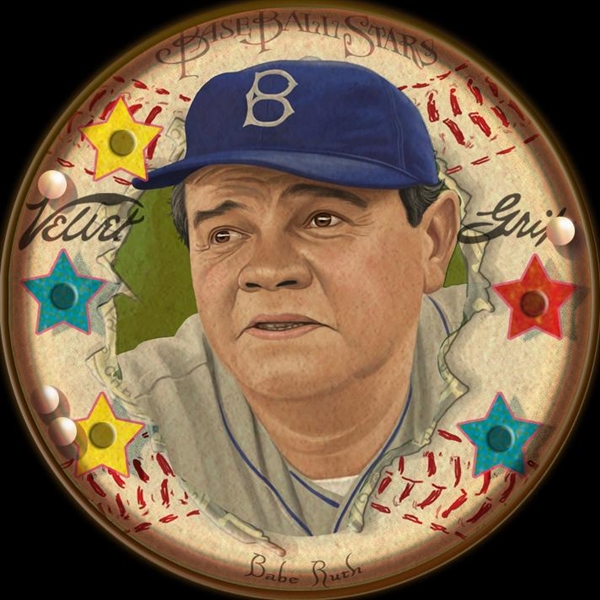 Helmar Baseball Heads Score 5! #7 Babe RUTH Brooklyn Dodgers HOF