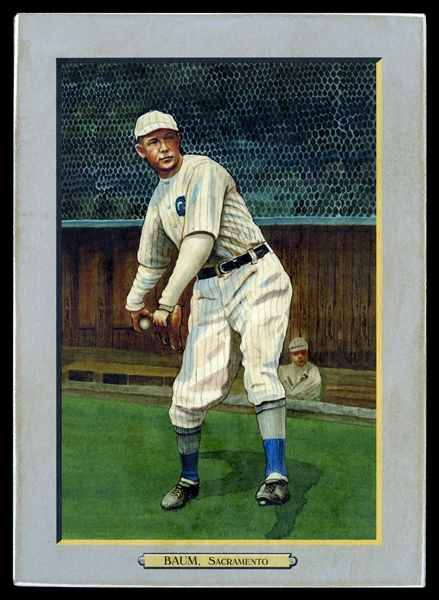 T3-Helmar #14 Charles "Spider" Baum. 302 Wins in Minors; 30 Game Winner in 1915 Sacramento Sacts