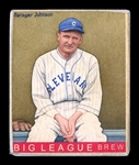 R319-Helmar Big League #489 Walter JOHNSON Cleveland Indians HOF