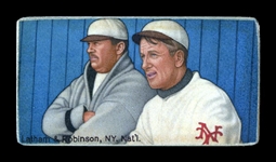 T206-Helmar #562 Arlie Latham with Wilbert ROBINSON (HOF) New York Giants HOF