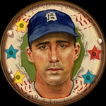 Helmar Baseball Heads Score 5! #19 Hank GREENBERG, lifetime .313 average Detroit Tigers HOF