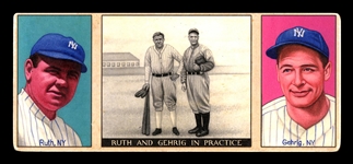 T202-Helmar #2 Babe RUTH & Lou GEHRIG together New York Yankees HOF