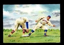 Helmar Original Art: Babe Ruth, Boston Braves, by Natalia