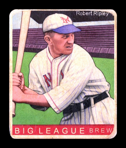 R319-Helmar Big League #476 Robert Ripley, "Believe It or Not!" New York Giants
