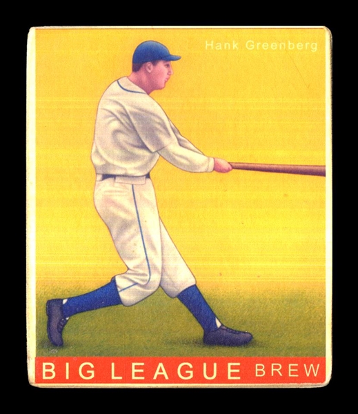 R319-Helmar Big League #133 Hank GREENBERG, lifetime .313 average Detroit Tigers HOF