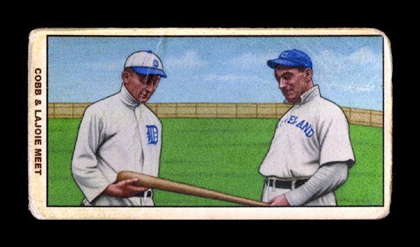 T206-Helmar #384 Ty COBB & Nap LAJOIE together Multiple HOF