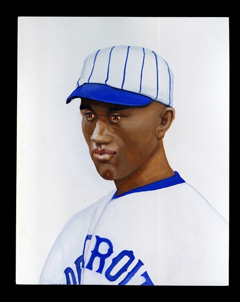 Helmar Original Art: Bruce Petway, Detroit Stars by J.S. Pedley