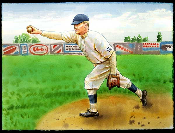 Helmar Original Art: Dummy Taylor, NY Giants, by Natalia