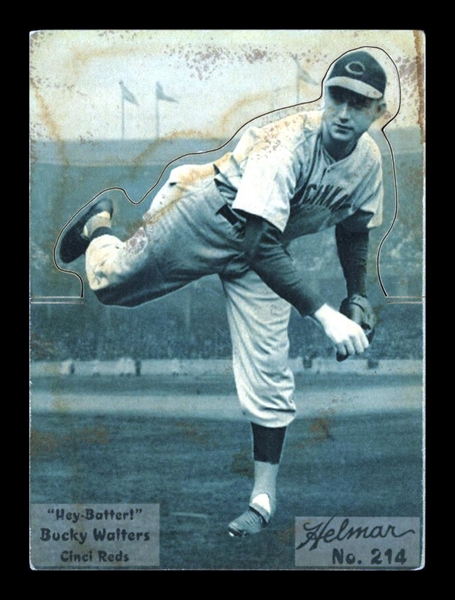 R318-Helmar Hey-Batter! #214 Bucky Walters Cincinnati Reds