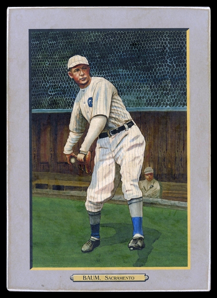 T3-Helmar #14 Charles "Spider" Baum. 302 Wins in Minors; 30 Game Winner in 1915 Sacramento Sacts
