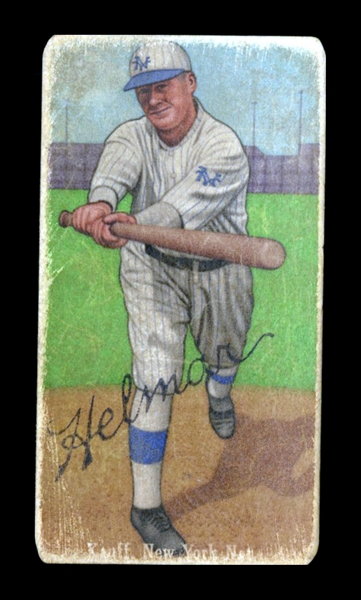 T206-Helmar #504 Bennie Kauff, .311 lifetime average but banned from baseball New York Giants