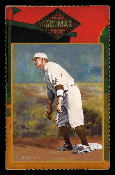 Helmar Cabinet Series II #80 Fred Tenney, lifetime average of .294 over 17 years New York Giants