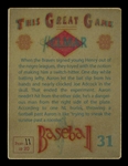 Helmar This Great Game #31 Hank AARON Milwaukee Braves HOF