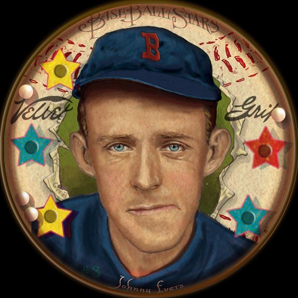 Helmar Baseball Heads Score 5! #3 Johnny EVERS Boston Braves HOF