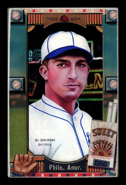 Helmar Oasis #288 Al SIMMONS: .334 lifetime batting average over 20 seasons Philadelphia Athletics HOF