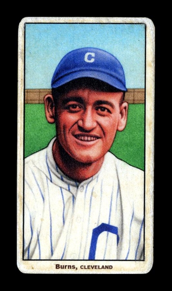 T206-Helmar #386 "Tioga George" Burns, .307 career average over 16 years. Cleveland Indians