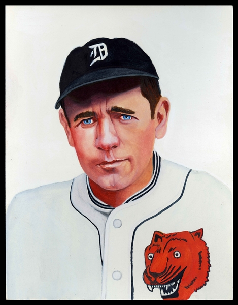 J.S. Pedley Original Art: Harry Heilmann, Detroit Tigers