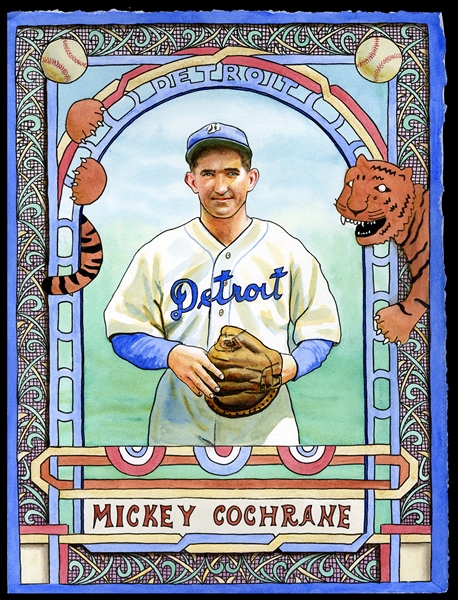 Natalia Original Art: Mickey Cochrane Detroit Tigers