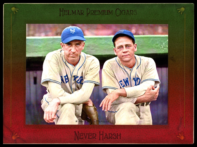 Helmar Imperial Cabinet #140 Carl HUBBELL, Gus Mancuso New York Giants HOF