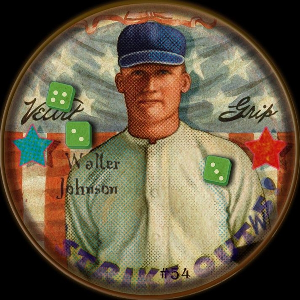 H813-4 Boston Garter-Helmar #54 Walter JOHNSON Washington Senators HOF