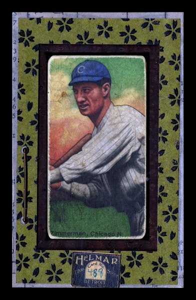 T206-Helmar #488 Heinie Zimmerman: .295 lifetime average Chicago Cubs