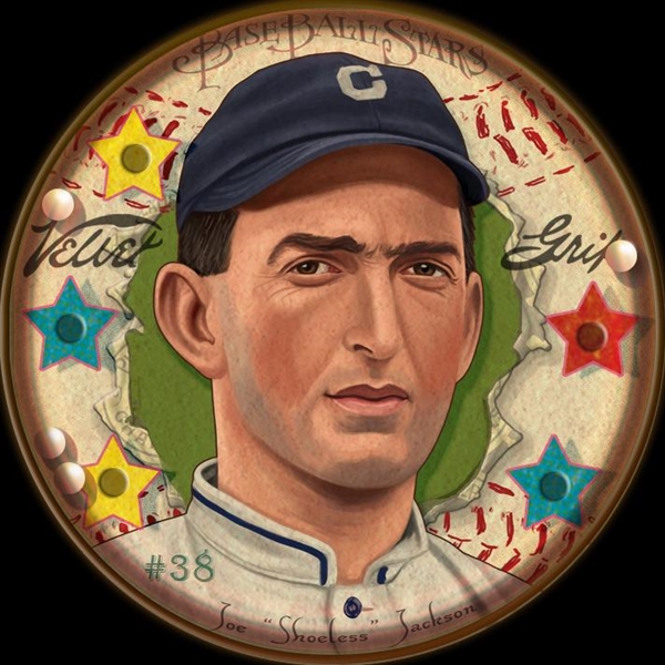 Helmar Baseball Heads Score 5! #38 "Shoeless" Joe Jackson Cleveland Naps