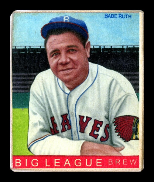 R319-Helmar Big League #49 Babe RUTH Boston Braves HOF