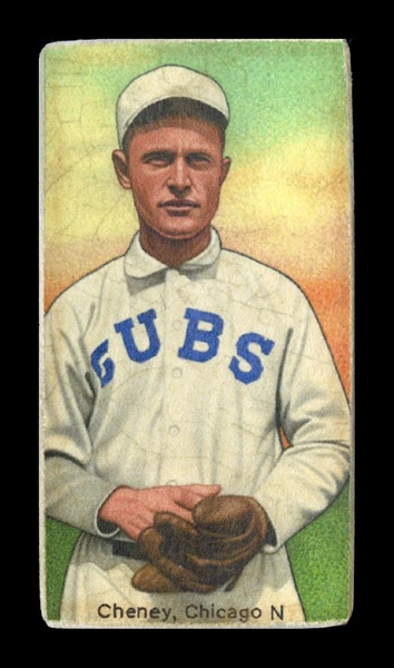 T206-Helmar #525 Larry Cheney, 1912 NL leader in wins (26) Chicago Cubs