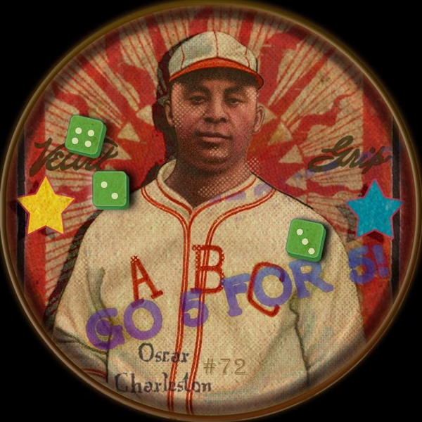 H813-4 Boston Garter-Helmar #72 Oscar CHARLESTON Indianapolis ABCs HOF