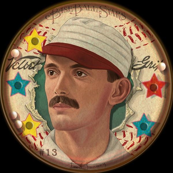 Helmar Baseball Heads Score 5! #13 Fred Tenney, lifetime average of .294 over 17 years Boston Beaneaters