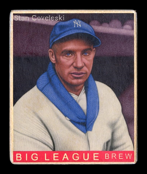 R319-Helmar Big League #506 Stan COVELESKI New York Yankees HOF