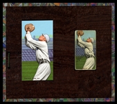 Original Art: Claud Derrick, Athletics, Helmar t206 #546 painting & card