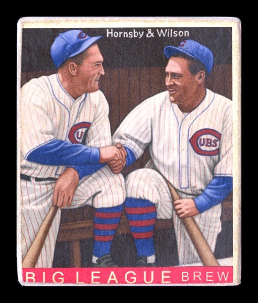 R319-Helmar Big League #484 Rogers HORNSBY, Hack  WILSON Chicago Cubs