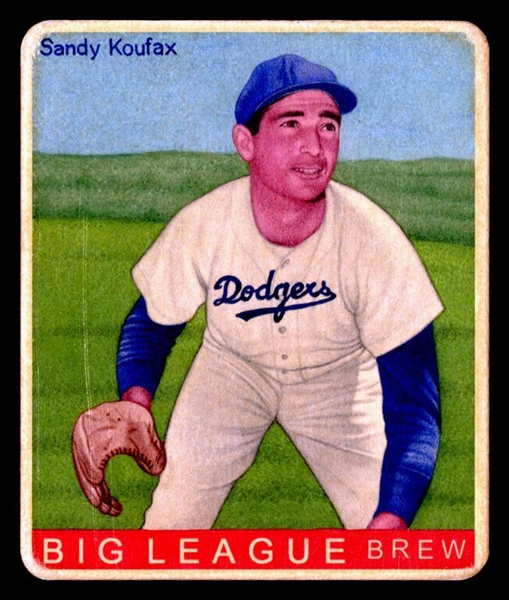 R319-Helmar Big League #487 Sandy KOUFAX Brooklyn Dodgers HOF