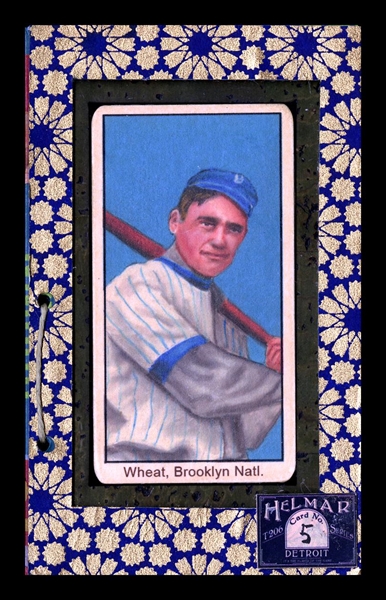 T206-Helmar #5 Zack WHEAT: .317 lifetime average Brooklyn Dodgers HOF