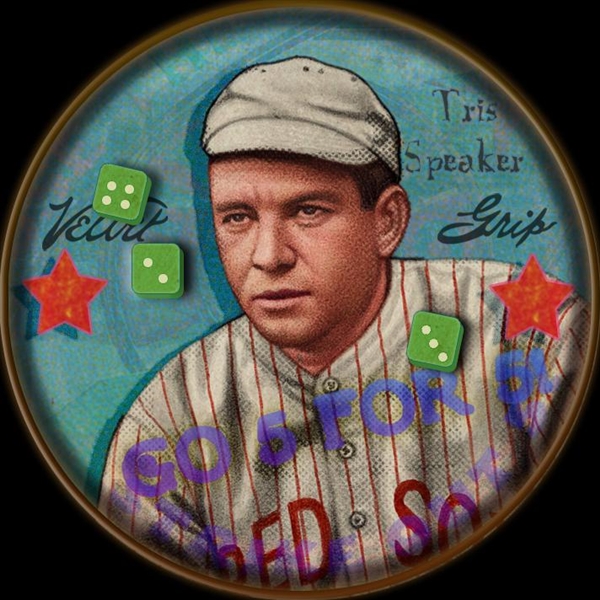 H813-4 Boston Garter-Helmar #59 Tris SPEAKER Boston Red Sox HOF