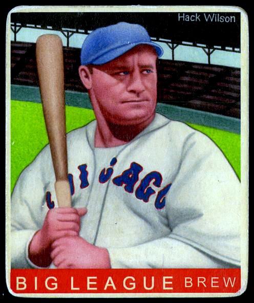 R319-Helmar Big League #60 Hack WILSON Chicago Cubs HOF