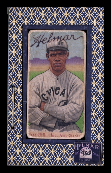 T206-Helmar #460 Pete HILL, .326 Lifetime Average Chicago American Giants HOF