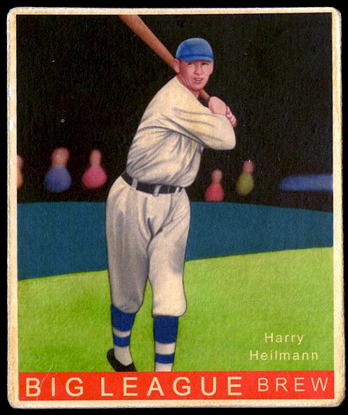 R319-Helmar Big League #92 Harry HEILMANN Detroit Tigers HOF