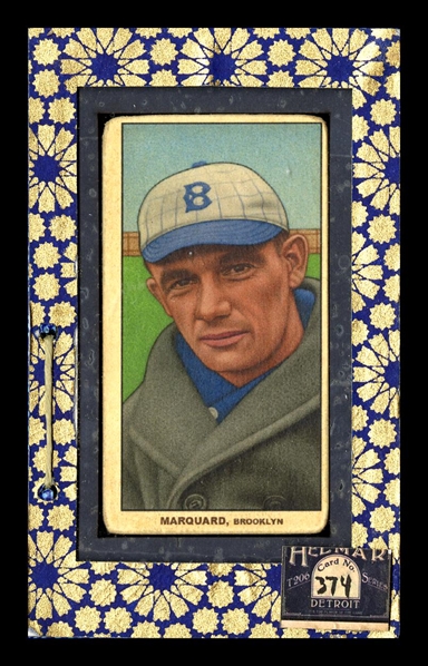 T206-Helmar #374 Rube Marquard Brooklyn Robins HOF